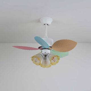 Liora Plafonnier Ventilateur en Verre Multicolore