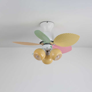 Liora Plafonnier Ventilateur en Verre Multicolore