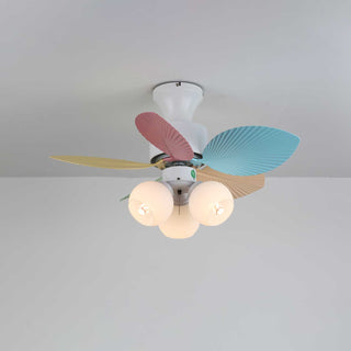 Liora Plafonnier Ventilateur en Verre Multicolore
