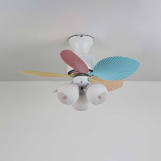 Liora Plafonnier Ventilateur en Verre Multicolore