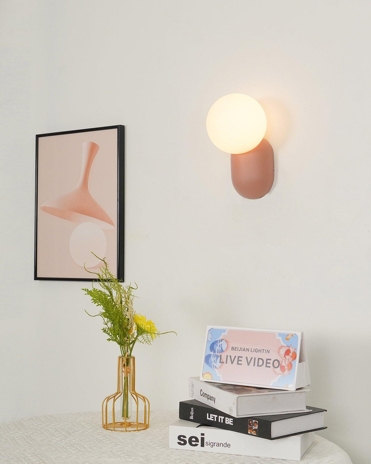 Nelo Minimalist Globe Wall Sconce-Neutral Decor