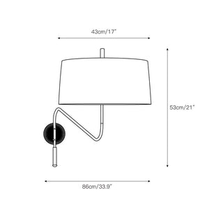 Terra Applique Murale en Tissu et Métal Minimaliste Moderne