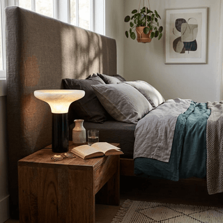 Cap Alabaster Table Lamp-Neutral Decor