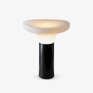 Cap Alabaster Table Lamp-Neutral Decor