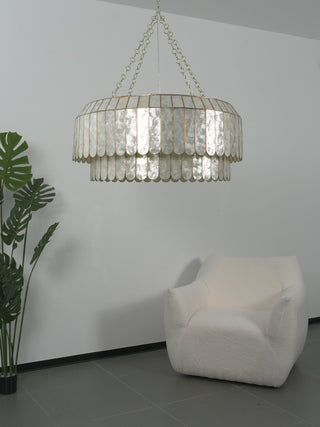 Capiz Aurelia Chandelier-Neutral Decor