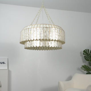 Capiz Aurelia Chandelier-Neutral Decor
