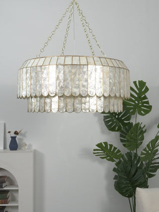 Capiz Aurelia Chandelier-Neutral Decor