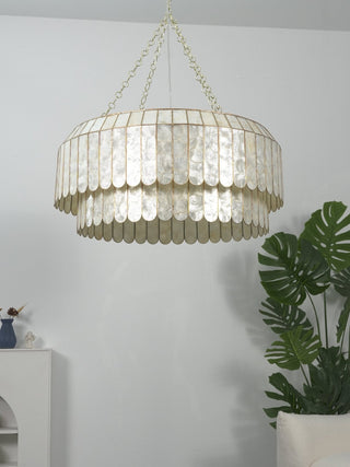Capiz Aurelia Chandelier-Neutral Decor