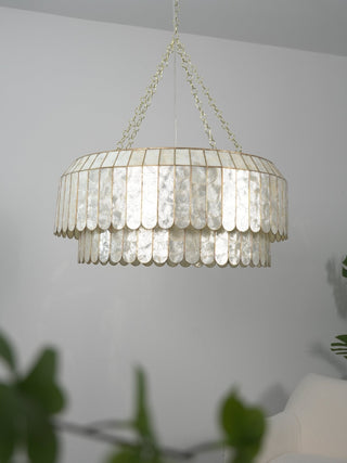 Capiz Aurelia Chandelier-Neutral Decor