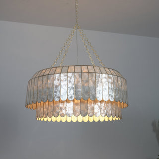 Capiz Aurelia Chandelier-Neutral Decor
