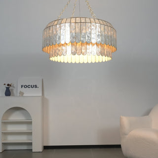 Holz Lustre en Métal Doré Aurelia