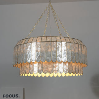 Capiz Aurelia Chandelier-Neutral Decor