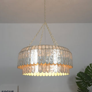 Capiz Aurelia Chandelier-Neutral Decor