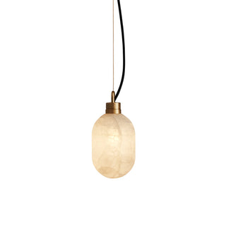 Umbra Suspension en Métal de Laiton et Albâtre Minimaliste Moderne