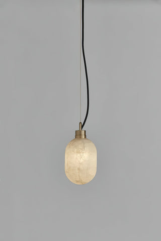 Umbra Suspension en Métal de Laiton et Albâtre Minimaliste Moderne