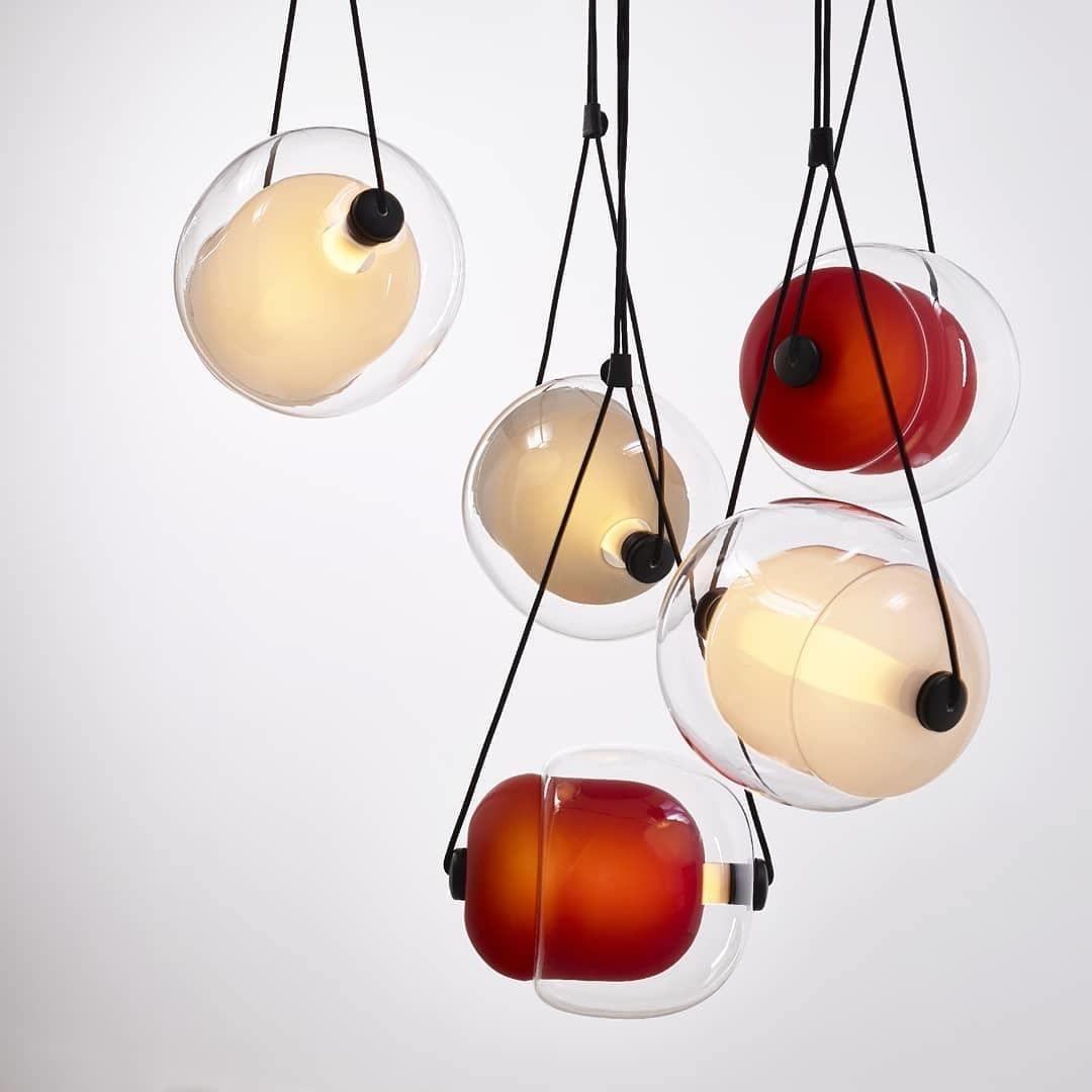 Orba Suspension Lampe en Verre Contemporain