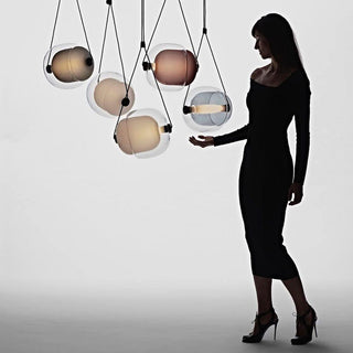 Orba Suspension Lampe en Verre Contemporain