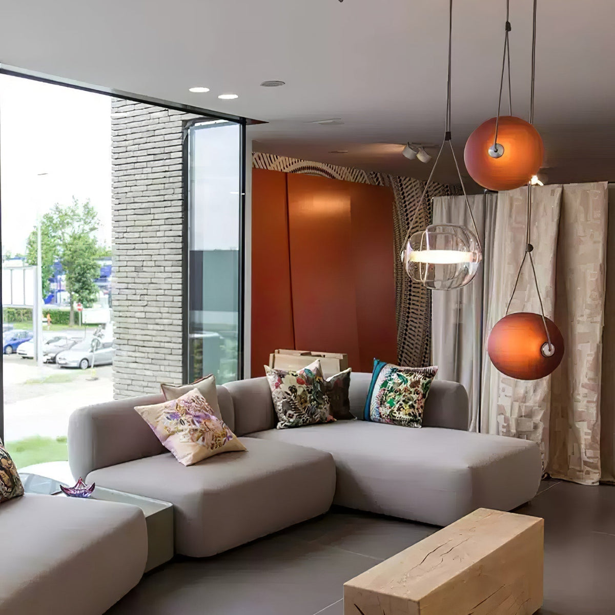 Orba Suspension Lampe en Verre Contemporain