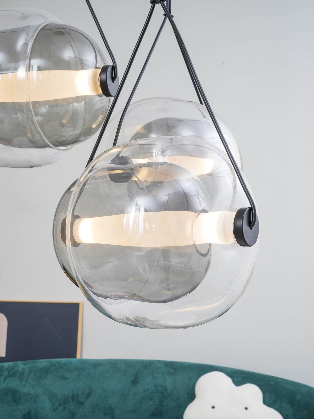 Orba Suspension Lampe en Verre Contemporain