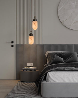 Capsule Alabaster Pendant Lamp-Neutral Decor