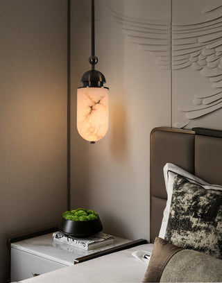 Capsule Alabaster Pendant Lamp-Neutral Decor