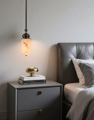 Capsule Alabaster Pendant Lamp-Neutral Decor