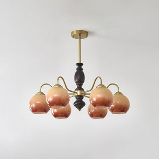 Aurora Lustre Caramel Orb Curved Arm