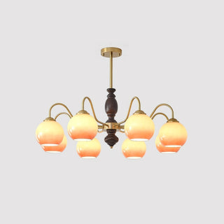Aurora Lustre Caramel Orb Curved Arm