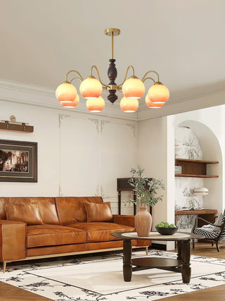 Aurora Lustre Caramel Orb Curved Arm