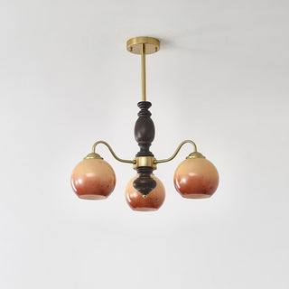 Aurora Lustre Caramel Orb Curved Arm