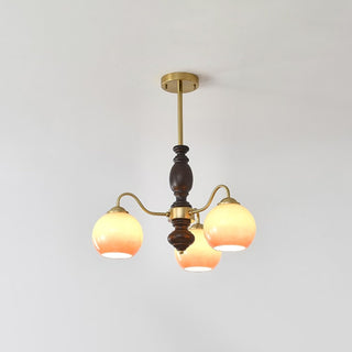 Aurora Lustre Caramel Orb Curved Arm