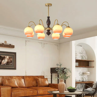 Aurora Lustre Caramel Orb Curved Arm