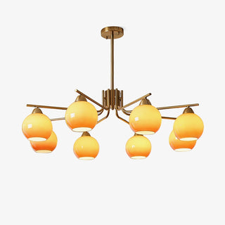 Lustra Lustre Laiton Caramel Globe Minimaliste