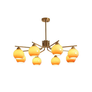Lustra Lustre Laiton Caramel Globe Minimaliste