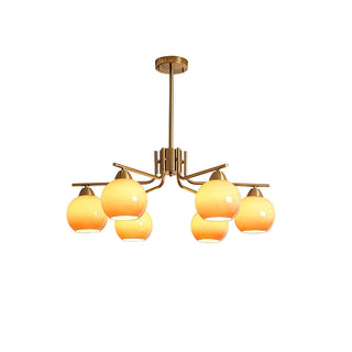 Lustra Lustre Laiton Caramel Globe Minimaliste