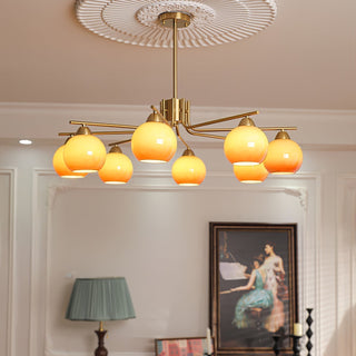Lustra Lustre Laiton Caramel Globe Minimaliste
