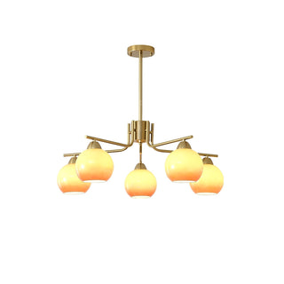 Lustra Lustre Laiton Caramel Globe Minimaliste