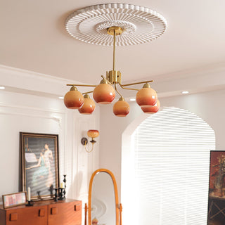 Lustra Lustre Laiton Caramel Globe Minimaliste