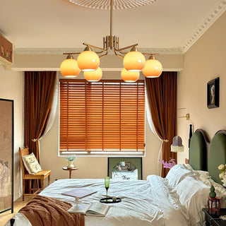 Lustra Lustre Laiton Caramel Globe Minimaliste