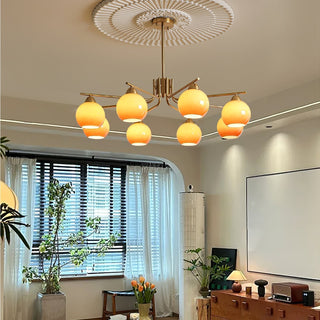 Lustra Lustre Laiton Caramel Globe Minimaliste