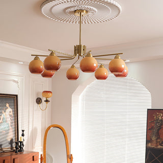 Lustra Lustre Laiton Caramel Globe Minimaliste