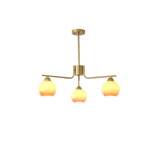 Lustra Lustre Laiton Caramel Globe Minimaliste
