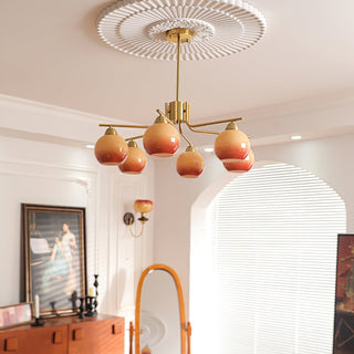 Lustra Lustre Laiton Caramel Globe Minimaliste