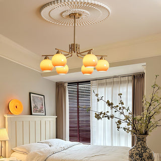 Lustra Lustre Laiton Caramel Globe Minimaliste
