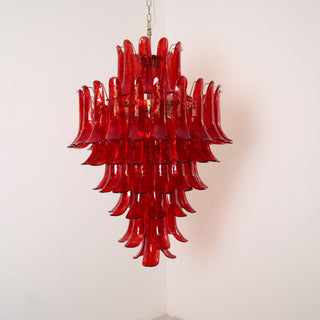 Zinc Lustre en Verre et Métal Postmoderne de Luxe en Forme de Pétale