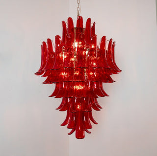 Zinc Lustre en Verre et Métal Postmoderne de Luxe en Forme de Pétale