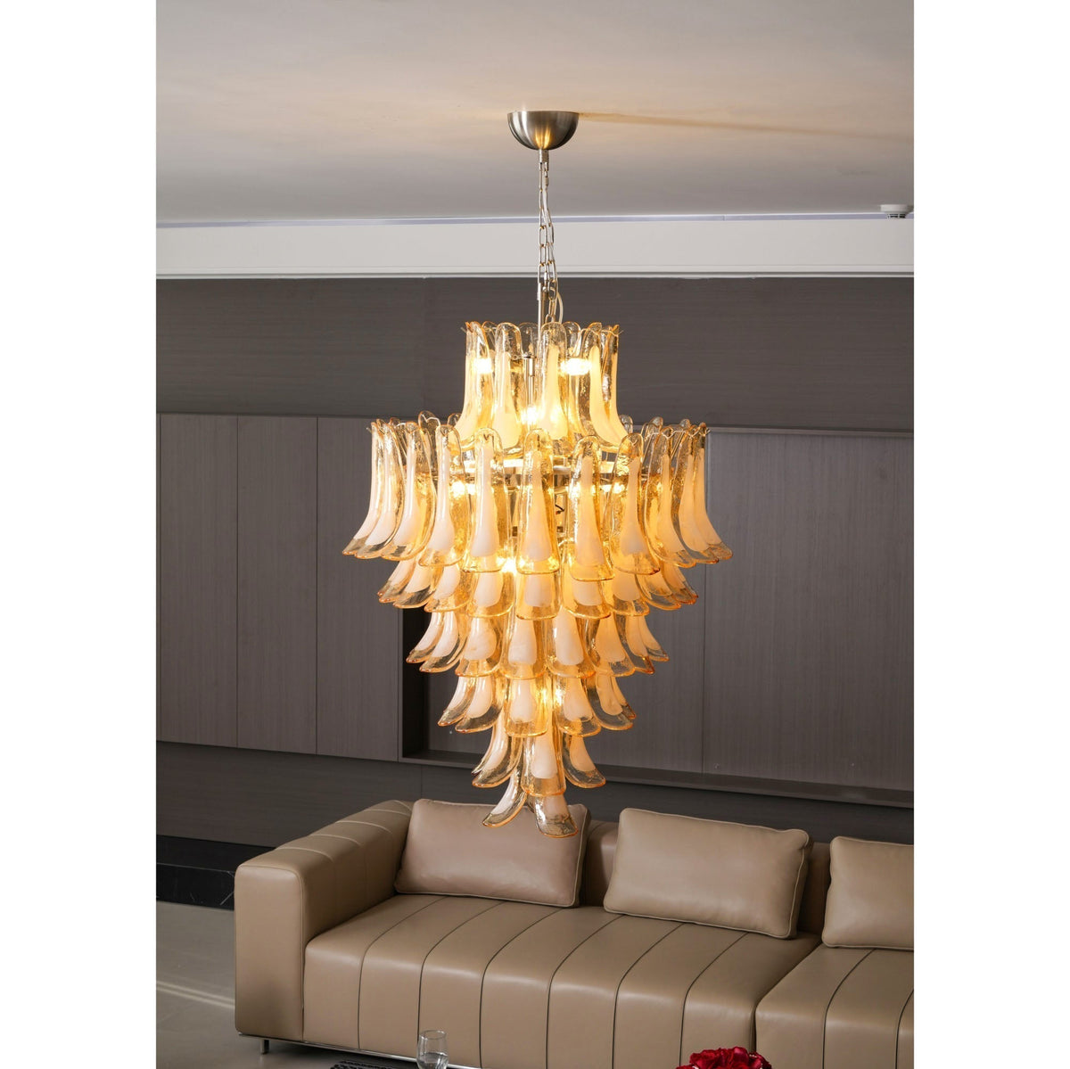 Verevia Lustre en Verre Ambre Luxe