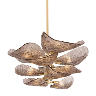 Aurora Lustre en Verre Pétale Superposé Bronze