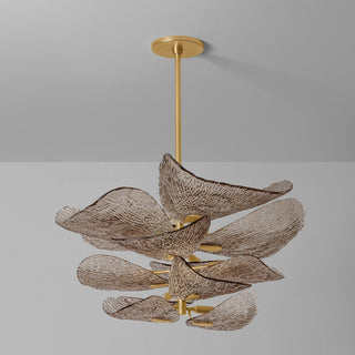 Aurora Lustre en Verre Pétale Superposé Bronze
