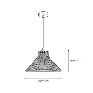 Vamirel Suspension en Rotin Naturel Minimaliste Moderne